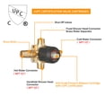 thumbnail image 4 of BESy 8-Inch Square Rain Shower Head Fixtures and Tub Faucet, Bath Faucet Tub Set with High Pressure Pressure Balance Valve Shower Set, Oil Rubbed BronzeBathtub Faucet Shower System, 4 of 9