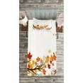 thumbnail image 3 of Ambesonne Pastoral Quilted Bedspread Set 2 Pcs, Autumn Tree Branches, Twin Size, Marigold Dark Orange, 3 of 3