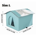 thumbnail image 2 of Outdoor Garden Cats Shelter Strays Cats Protective Nest from Rain and Cold Prevent Weatherproof Shelter for Feral Cats, Waterproof Roof, Easy Assembly, Warm and Cozy Pet Home (Sky Blue, L), 2 of 6