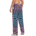 thumbnail image 3 of FORMRS Mens Pajama Pants with Pockets Sleepwear Lounge Bottoms Sizes S-2XL, Pink Wavy Plaid, 3 of 7