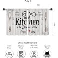 thumbnail image 2 of 24 Inch Length for Small Windows 2 Panel Set Rustic Kitchen Curtains Short Vintage Country Wooden Board Farmhouse Rod Pocket Farm Retro Wood Funny Quotes Bedroom Living Room 26Wx24H Inch, 2 of 5