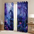 thumbnail image 2 of jejeloiu Magic Cartoon Dragon Curtains Pack of 2 (42x84 Each),Colorful Floral Curtains Blackout,Western Fantasy Bedroom Curtains For Teens,Super Cozy Room Decor, 2 of 6