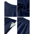 thumbnail image 3 of Chiclily Women's Loungewear Sets 2 Piece Pajama Sets Matching Outfits T-shirt Long Pants Lounge Set Sweatsuits, Navy Blue Large, 3 of 7