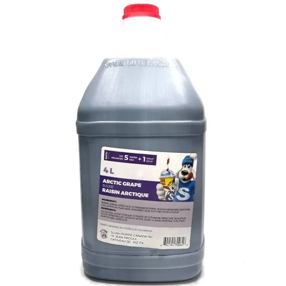 Slush Puppie Sirop pour Barbotine Arctic Grape Concentré 5:1 135 Oz/4 L