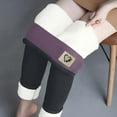 thumbnail image 2 of Dyegold Leggings Fleece Ladies Fleece Linen Pants Leggings Fleece Lined Hiking Pants For Women Business Casual High Waist ​Christmas ​Winter Tights ​Up to 65% Off, 2 of 7