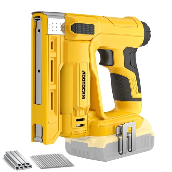 Pistola de clavos inalámbrica ADOTOCAM para batería Dewalt de 20 V con grapas