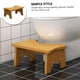 thumbnail image 5 of Taburete de baño de madera de bambú de primera calidad para mejorar la salud del colon, diseño que ahorra espacio y superficie fácil de limpiar que mejora la rutina diaria del baño, 5 of 6