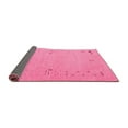 thumbnail image 2 of Ahgly Company Indoor Round Abstract Pink Contemporary Area Rugs, 6' Round, 2 of 4