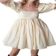 thumbnail image 3 of CHUANK Robe en Tulle à Manches Bouffantes pour Femme, Robe Princesse Courte, Encolure Carrée, Manches Bouffantes, Robe à Volants pour Fête et Bal, 3 of 8