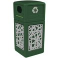 thumbnail image 1 of 42 gal Green Recycling Receptacle with Stainless Steel Intermingle Panels, 1 of 1
