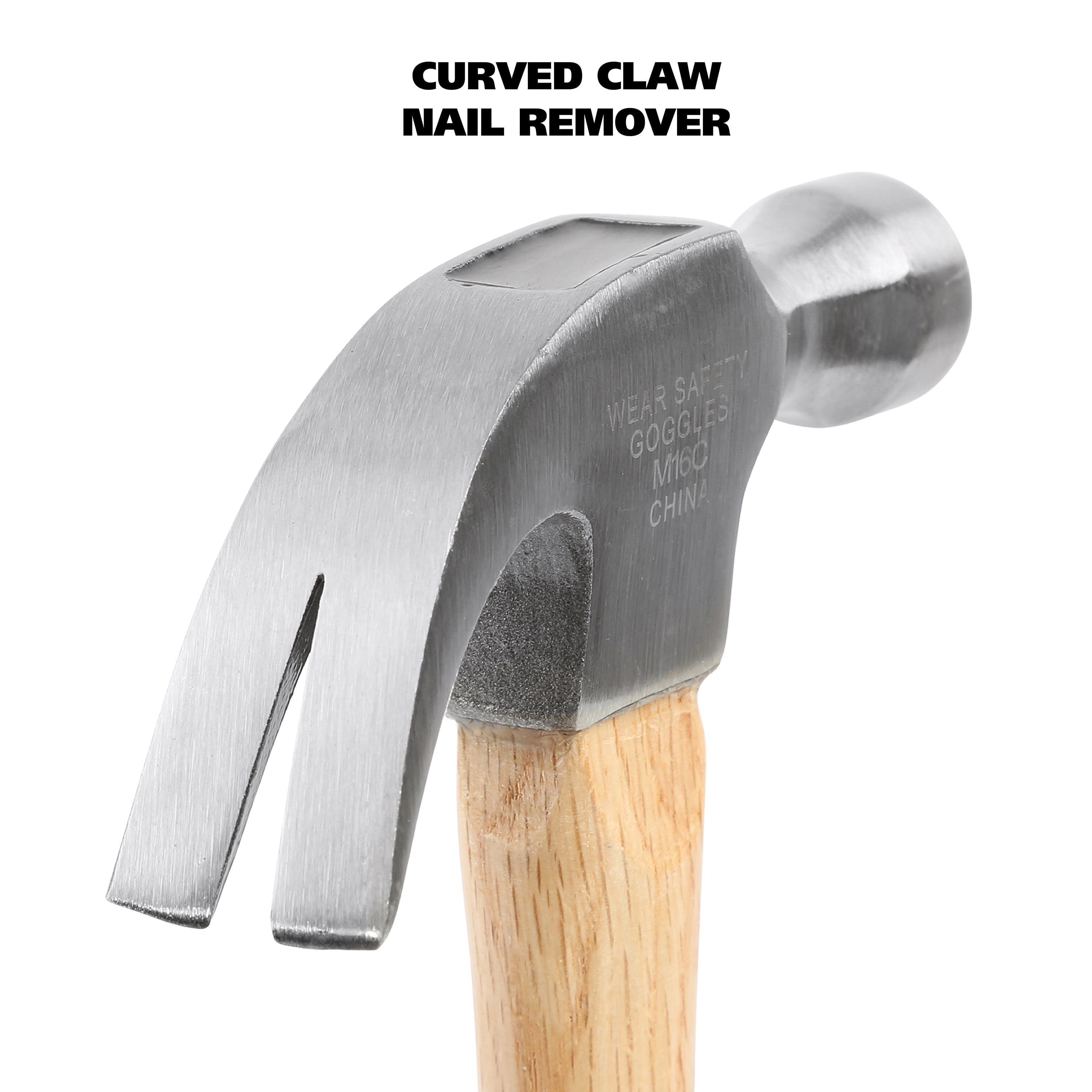 GreatNeck Curved Claw Steel Hammer with Hickory Handle, 16 oz