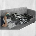 thumbnail image 6 of American Soft Flannel Fleece Throw Blanket, National Liberty Statue Skyscraper Landscape American Architecture Pattern, Cozy Plush for Indoor and Outdoor Use, 60" x 80", Black White, by Ambesonne, 6 of 6
