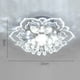 thumbnail image 1 of Lámpara Moderna LED de techo de cristal con flores, de 9 W, decoración del hogar (blanco) Ehuebsd Para estrenar, 1 of 8