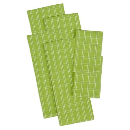 LIME POP HEAVYWEIGHT DISHTOWEL- SET OF 4 & DISHCLOTH- SET OF 2