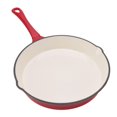 thumbnail image 5 of Enameled Cast Iron Skillet One Piece Long Handle Red 25cm Diameter Ergonomic Design Kitchen Frying Skillet For Cooking, 5 of 5