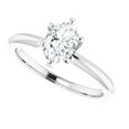 thumbnail image 3 of Pompeii 1/2 Ct Oval Solitaire Diamond Engagement Ring Lab Grown White or Yellow Gold, 3 of 6