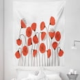thumbnail image 1 of Nature Tapestry, Poppy Flowers Blossom Art Deco Style Summertime Garden Modern Repetition, Fabric Wall Hanging Decor for Bedroom Living Room Dorm, 5 Sizes, Vermilion and Pearl, by Ambesonne, 1 of 1