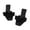 black, variant on Ladies' bowknot slippers, elegant and comfortable flat slippers, square-toe slippers