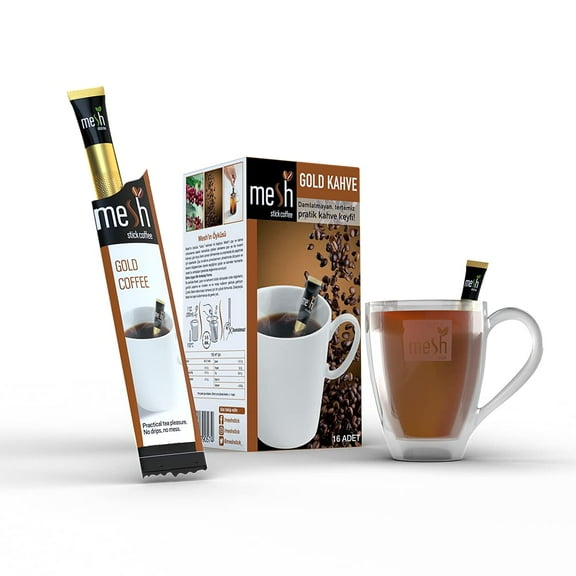 Mesh Cold Coffee 16 Sticks: Coffee Enjoyment Made Easy No Bag, No Drips, No Spoon – Easy to Use, Natural Flavour