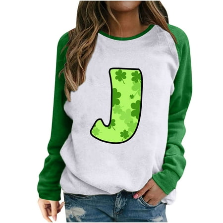 

REORIAFEE Fashion Nursing Uniforms Womens Scrub Tops Blouse with Pockets St Patricks Day T Shirts Shamrock Graphic Tees Workwear Fashion O Neck Saint Patrick Print Long Sleeve T-Shirt Green L