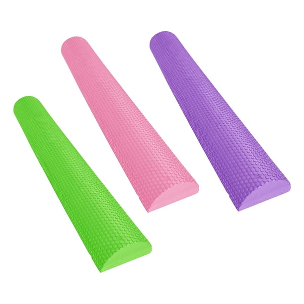 3x Half Round Foam Roller Yoga Pilates Fitness Yoga 60cm Style 26 Sunnimix none