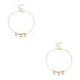 thumbnail image 3 of Qarigey Tobillera con cuentas en forma de estrella, estilo Simple, accesorio de moda Universal, regalos para el Día de San Valentín, de tobillo Oro 2piezas Qarigey CBP252821, 3 of 6