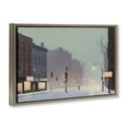 thumbnail image 4 of Stupell Industries Foggy City Street Scenic & Cityscapes Painting Brown Floater Framed Canvas Art Print Wall Art, 31 x 21, 4 of 10