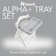hauck Alpha+ Adjustable Booster High Chair and High Chair Tray Table, Grey