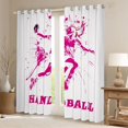 thumbnail image 2 of jejeloiu Handball Game Lovers Black Out Curtains,Teens Ball Sport Curtains Pack of 2 (42x63 Each) For Boys Girls, 2 of 6