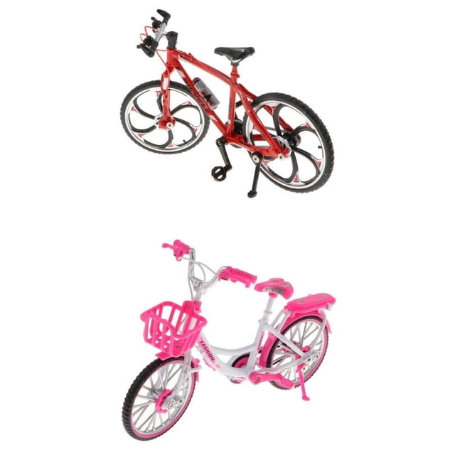juguete Miniatura de 2 Minibicicletas Fundidas a 1:10 Baoblaze Modelo en Miniatura para ejercicio extremos