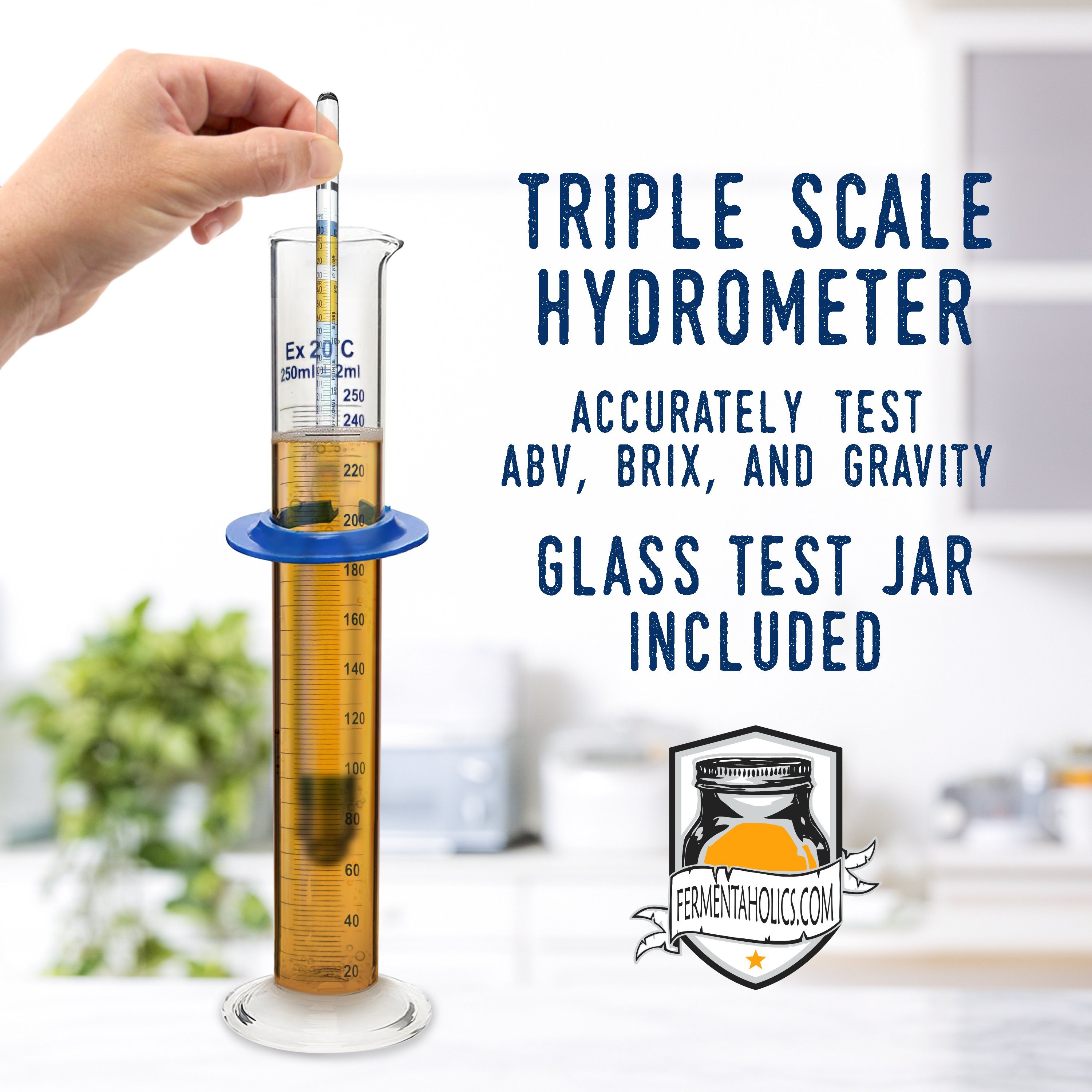 Buy Fermentaholics Triple Scale Hydrometer and Glass Test Jar
