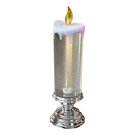 

Yedhsi Christmas Home Decoration Craft Night Light Colorful Crystal Candle LED Night Light Christmas Decorations