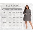 thumbnail image 4 of Cueply Women's Plus Size Ribbed Knit Dress Long Sleeve Crew Neck Empire Waist Casual A-Line Dress with Pockets, 4 of 8