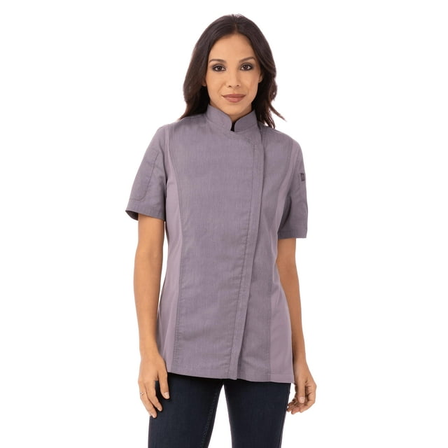 Chaqueta de chef Chef Works Springfield para mujer, color morado, tamaño mediano