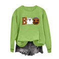 thumbnail image 4 of Jsaierl Halloween Sweatshirts Women Funny Pumpkin Graphic Pullovers Soft Classic Round Neck Long Sleeve Sweater Tops Halloween Party Supplies, Sizes S-2XL, 4 of 5