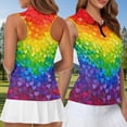 thumbnail image 3 of Uorisanigo Colorful Heart Couple Matching Outfit Mens Golf Shirts Size S 1/4 Zip Dry Fit Breathable Sports Tops and Womens Golf Shirts for Summer 1/4 Zip Up Athletic Shirt, 3 of 8