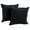 Black, variant on Blazing Needles 9810-CD-S2-TW-NV 18 in. Double-Corded Solid Twill Square Throw Pillows with Inserts, Navy - Set of 2