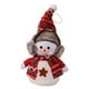 thumbnail image 3 of Adorno de Navidad con muñeco de nieve | Muñeca de peluche suave con bufanda, nariz de zanahoria, cara sonriente | Decoración festiva para árbol, repisa, escritorio, calcetín | Regalo de colección, 3 of 9