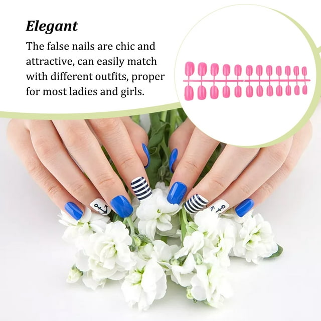 Maoww Art Delicate Removable Artificial Tips Extension Fingernails Fashion Wraps Manicure Tools Decoration for Girls Type 14