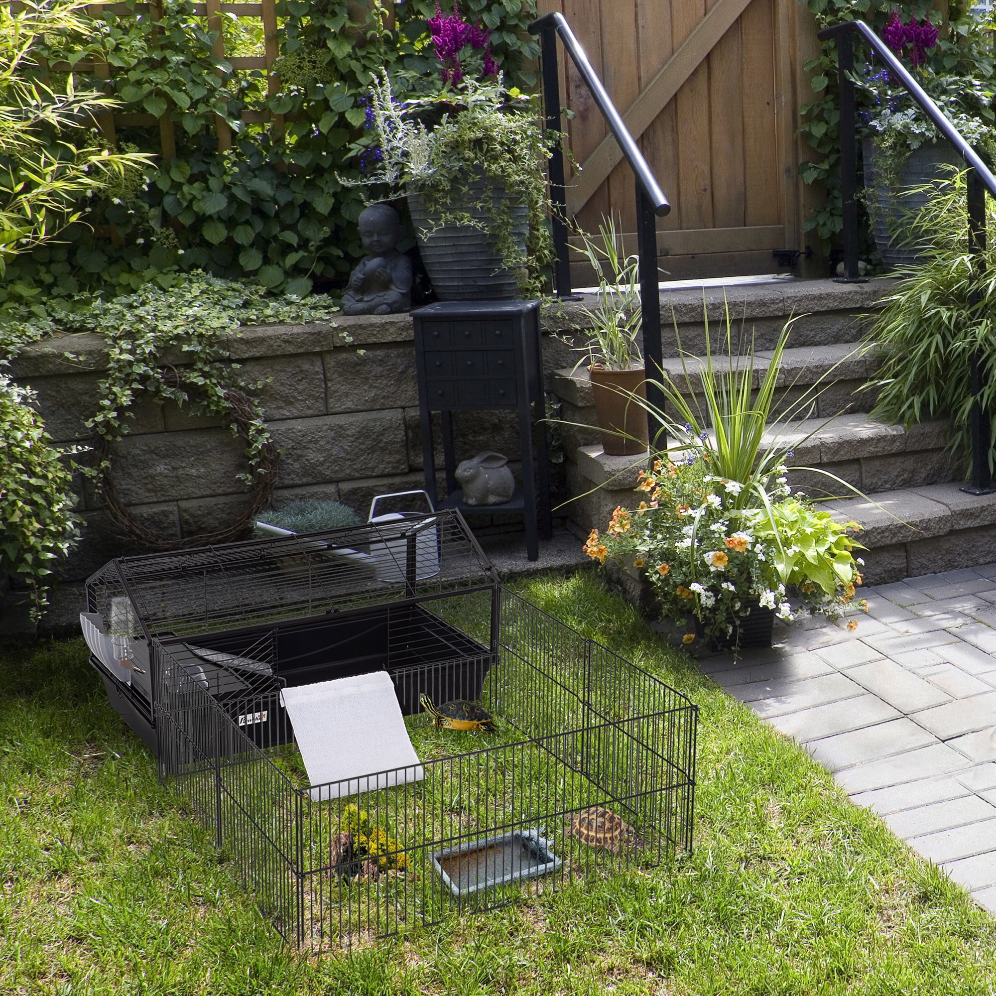 Rabbit cage with play yard hot sale