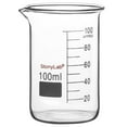 thumbnail image 1 of StonyLab 100ml Borosilicate Glass Beaker, Low Form Griffin Measuring Cup with Spout, Heat Resistant, 1 Pack, 1 of 8