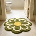 thumbnail image 4 of MMJ Bathroom Rugs Flower Shape Soft Absorbent Antiskid Bath Mat for Bathroom Floor Door 31.5x31.5in, 4 of 6