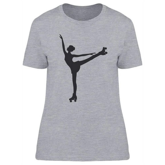 Roller Skating Girl Silhouette  T-Shirt Women -Image by Shutterstock, Female Large