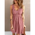 thumbnail image 2 of Vestido de verano sin mangas con escote en V y cintura elástica, diseño de un solo pecho para una elegancia femenina, 2 of 5