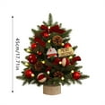thumbnail image 3 of putnchl Desktop Christmas Tree, 18'' Table Top Christmas Tree With Wooden Base, Prelit Christmas Tree With Decorations For Indoor, 3 of 4