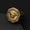 Gold color, variant on European and American Retro Stylish Domineering Pattern beauty Head 14K Yellow Gold Ring Men's Hiphop Large Finger