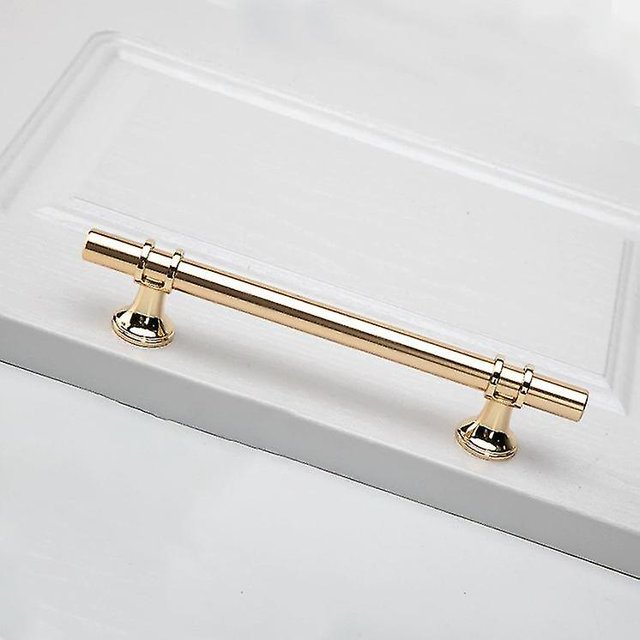 6 piezas de manijas doradas para muebles, manija dorada - manija de puerta de cocina, manija de cajón de latón, manijas doradas para muebles, distancia central de 128 mm