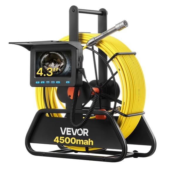 Cámara de alcantarillado VEVOR, cable de 30 m, pantalla de 4,3 pulgadas, IP68, resistente al agua