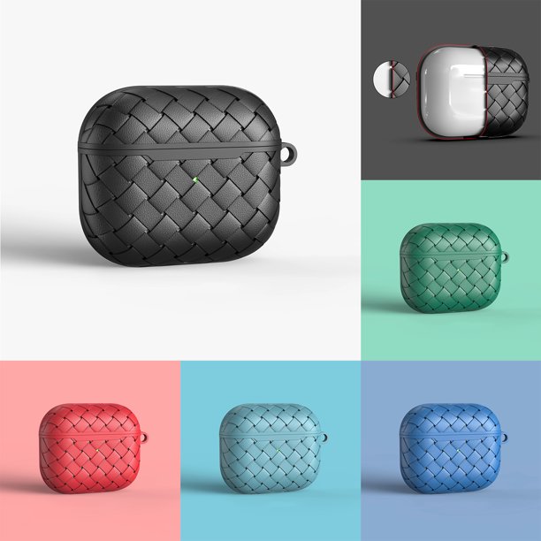 Gwong Electrónica Funda protectora de auriculares a prueba de polvo Anti-caída gruesa de la moda gruesa suave TPU Patrón tejido Funda para auriculares para aéreo 1/2 / PRO