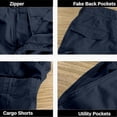 thumbnail image 6 of Boys Cargo Shorts solid color With Multiple Pockets Casual Summer Shorts Outdoor wear, 6 of 6